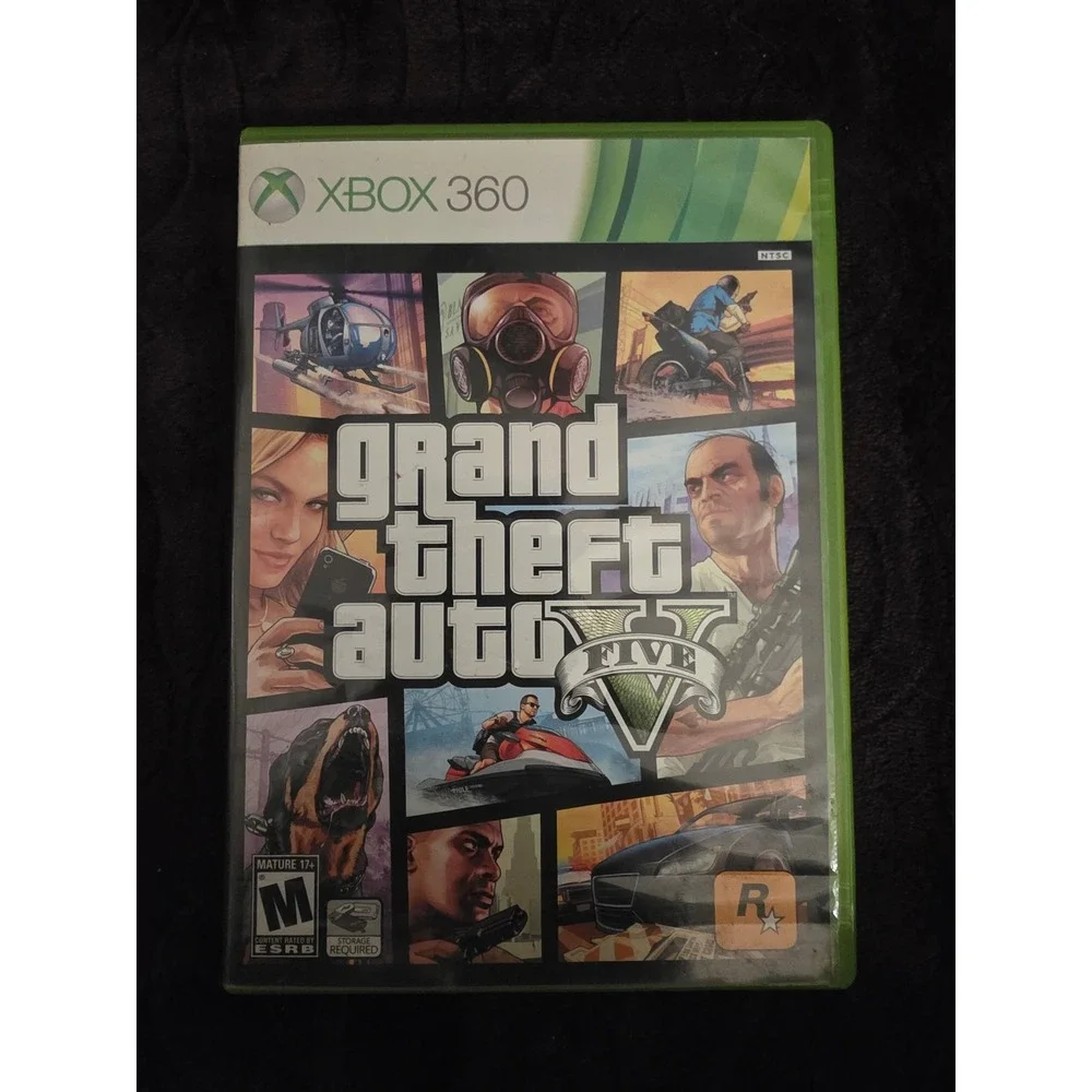 Rockstar Grand Theft Auto V Xbox 360 NTSC Used Box Damage Tested Working